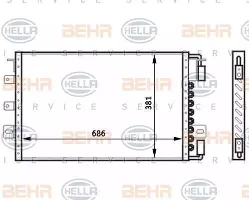 Condenser Air Conditioning 8FC351024-131 by Hella