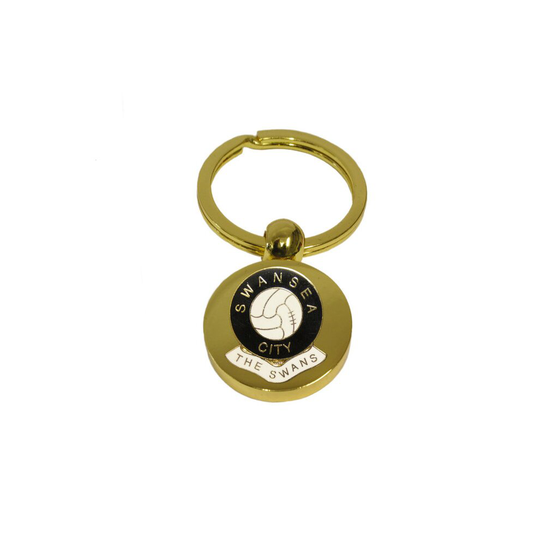 Swansea City football club gold disc keyring