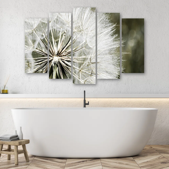 Canvas Print Blower White Flowers