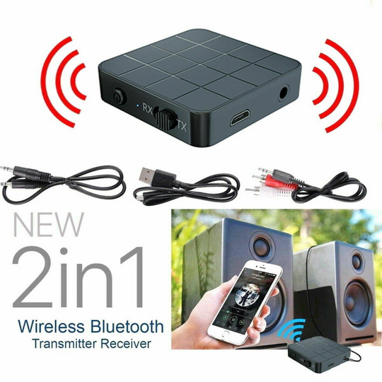 5.0 Bluetooth Wireless Receiver Transmitter HIFI RCA To 3.5mm Aux Audio Adapter