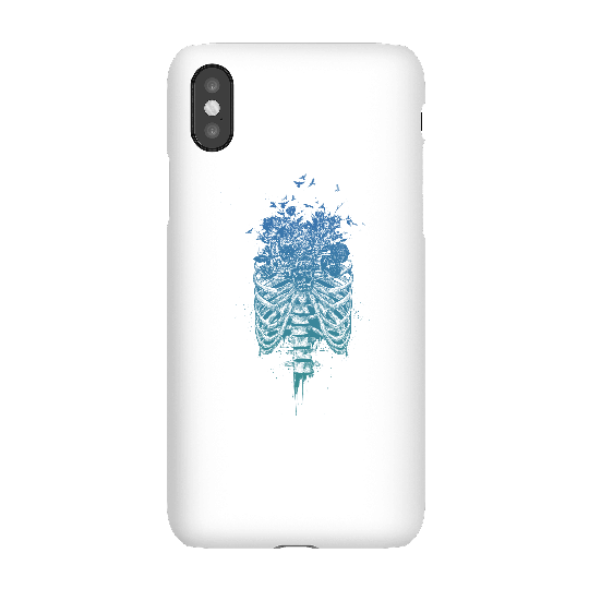 Balazs Solti Ribcage And Flowers Phone Case for iPhone and Android - iPhone X - Snap Case - Matte