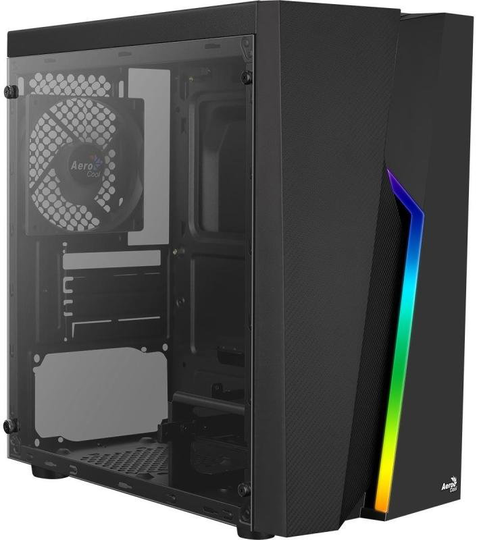 AEROCOOL BOLT TEMPERED GLASS MINI TOWER CASE - BLACK