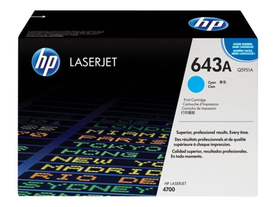 HP 643A Cyan Toner Cartridge - Q5951A