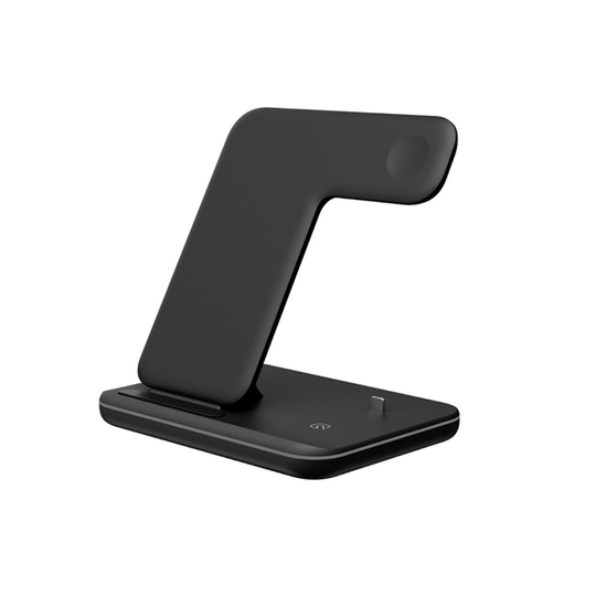 Black 3-in-1 Wireless Charging Station For Apple Watch, iPhone & AirPods