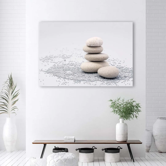 Canvas Print Zen Stones Nature Beige