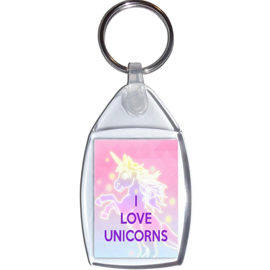 I Love Unicorns - Keyring