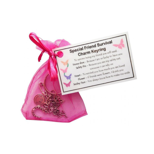 Special Friend Survival Charm Keyring - Handmade Special Friend Gift for Friend (Friend Birthday Gift, Friend Christmas Gift)