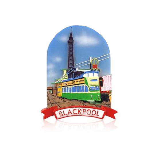Blackpool Tram & Tower Fridge Magnet Novelty Souvenir Tourist Seaside Gift