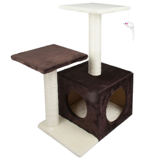 (Brown) Cat Tree Scratch Posts Kitten Scratching Pet Tower