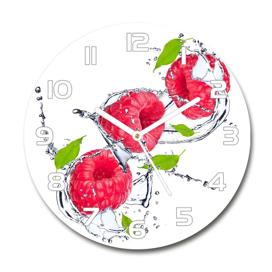 Decoration Picture Art Modern Kitchen Living Room Raspberry and Water 30cm Silent Wall Clock