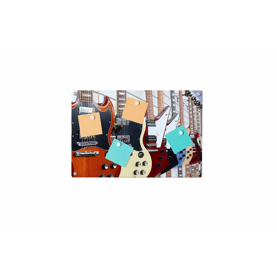 Guitars Magnetic Wall Mounted Photo Memo Board