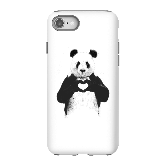 Balazs Solti Panda Love Phone Case for iPhone and Android - iPhone 8 - Tough Case - Gloss