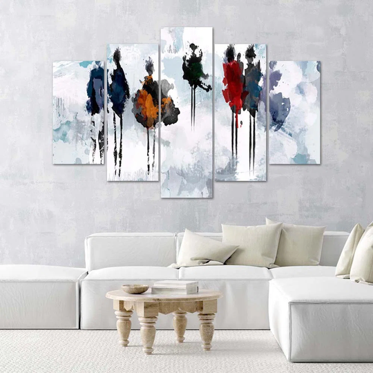 Canvas Print Abstract Women Painting