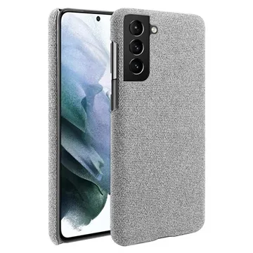 KSQ Cloth Coated Samsung Galaxy S22+ 5G Plastic Case - Light Grey