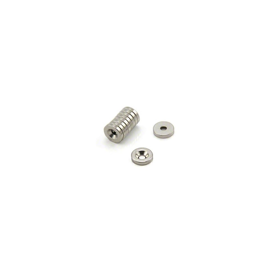 10mm dia x 2mm thick x 3mm c/sink Neodymium Magnet - 1.2kg Pull