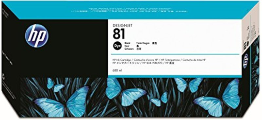 HP 81 Black Original Ink Cartridge - Standard Yield 680ml - C4930A