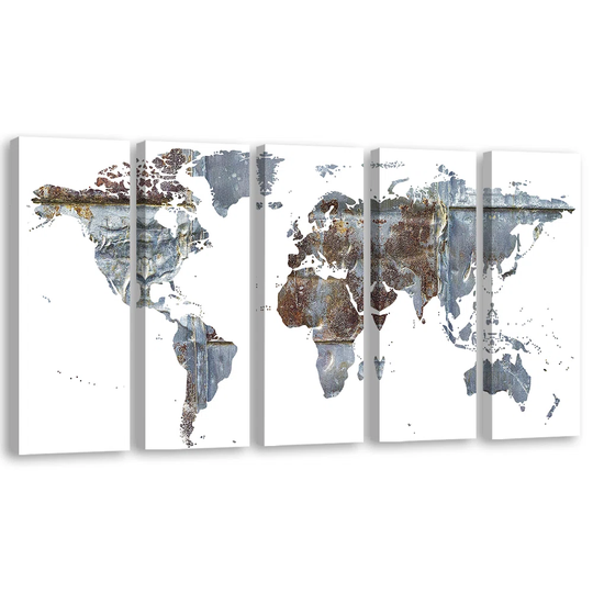 Canvas Print World Map Abstract