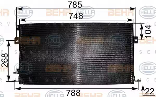 Condenser Air Conditioning 8FC351301-081 by Hella