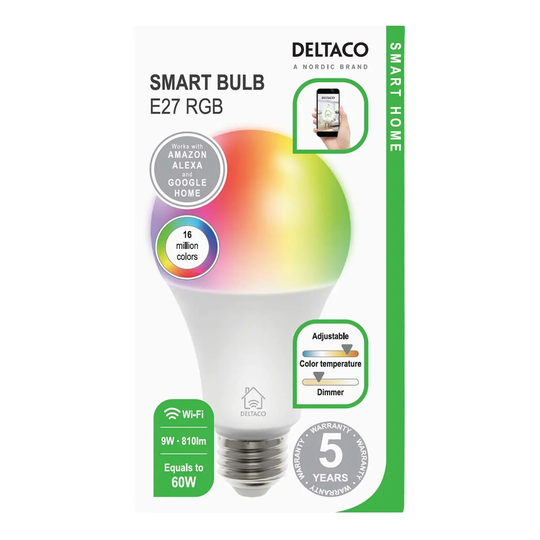 Deltaco Smart Home Rgb Led Lamp