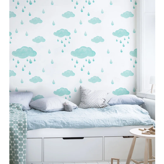 Aisia Pastel Rain Clouds Wallpaper