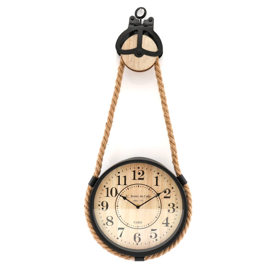 Claypoole 30cm Hanging Rope Wall Clock