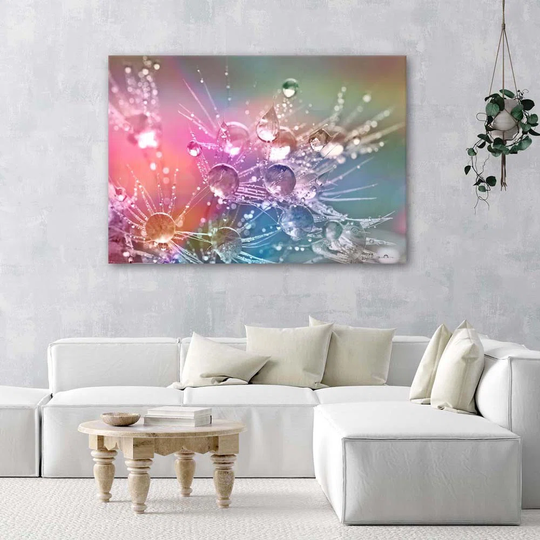 Canvas Print Dandelion Plant Pink