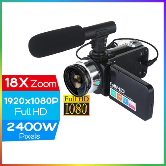 Digital Video Camcorder YouTube Vlogging Camera Microphone Recorder