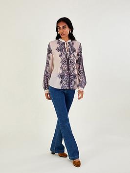 Monsoon Yasmin Recycled Pleated Placement Print