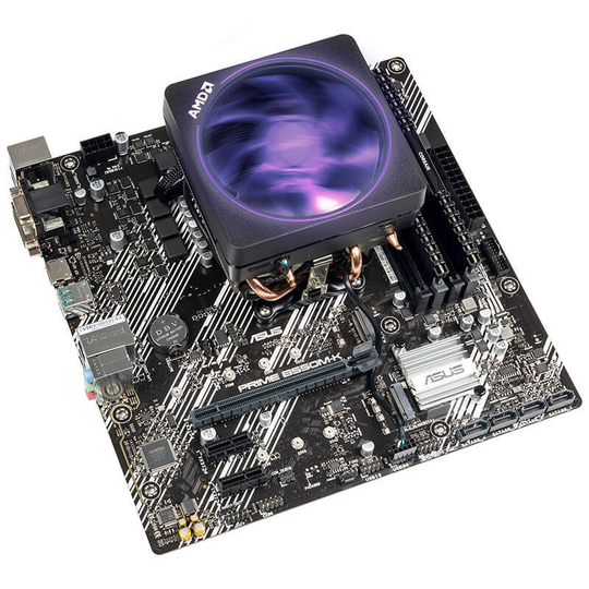 AlphaSync AMD Ryzen 5 5600G ASUS PRIME B550M-K Motherboard 16GB RAM Custom PC Bundle