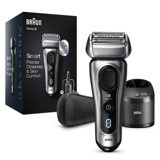 Braun BRA8467CC Series 8 8467Cc Electric Shaver For Men - Grey