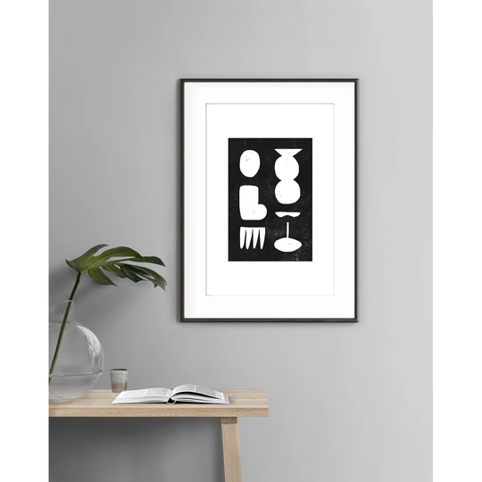 Composition Noir & Blanc N.2 - Picture Frame Graphic Art Print on Paper