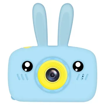 Cartoon HD Camera for Kids with 3 Games - 12MP - Rabbit / Blue