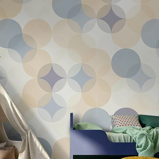 Jayshree Geometry Circles Golden Wallpaper