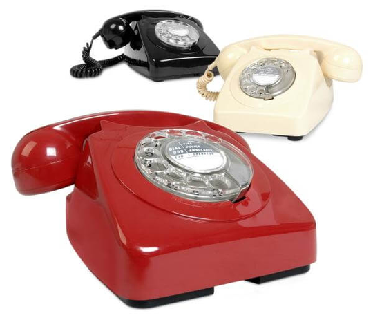Retro Telephones - One Size - Red