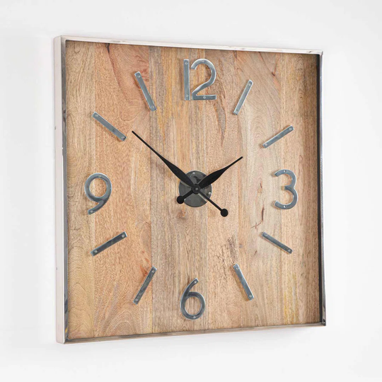 75cm Wall Clocks for Living Room Decor, Wooden and Metal Modern Wall Clock For Bedroom