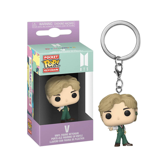 (V) Kpop BTS Tinytan Dynamite Funko Pop Keyring Jung Kook Jimin V Keychain Figures