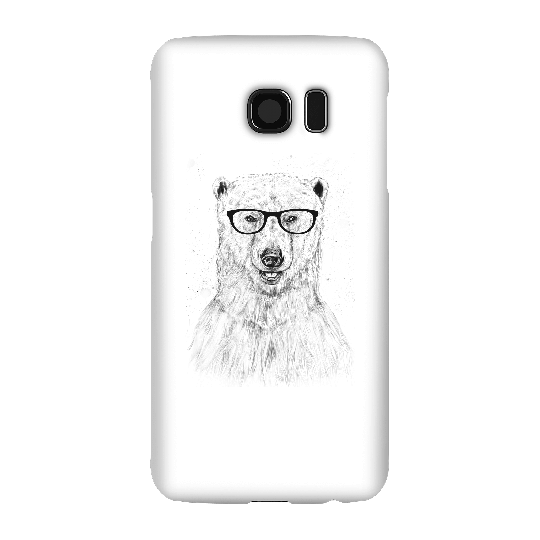 Balazs Solti Polar Bear And Glasses Phone Case for iPhone and Android - Samsung S6 - Snap Case - Gloss