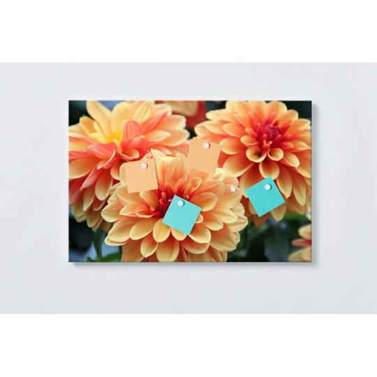 Flowers Magnetic Wall Mounted Cork Board