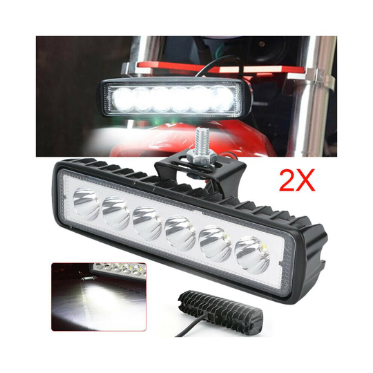 2Pcs 12V 6 LED DRL DAYTIME RUNNING LIGHTS FOG CAR LAMP WHITE DA