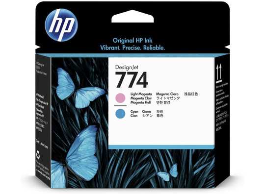 HP 774 Light Magenta/Light Cyan Print head - P2V98A