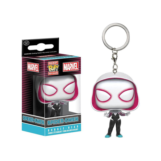(Gwen Stacy) Spiderman Pocket Funko Keychain Action Figure Gwen Mysterio Collection Toys