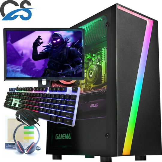 Fast Gaming PC Bundle Core i5 16GB 120GB SSD Windows 10 Nvidia GT730