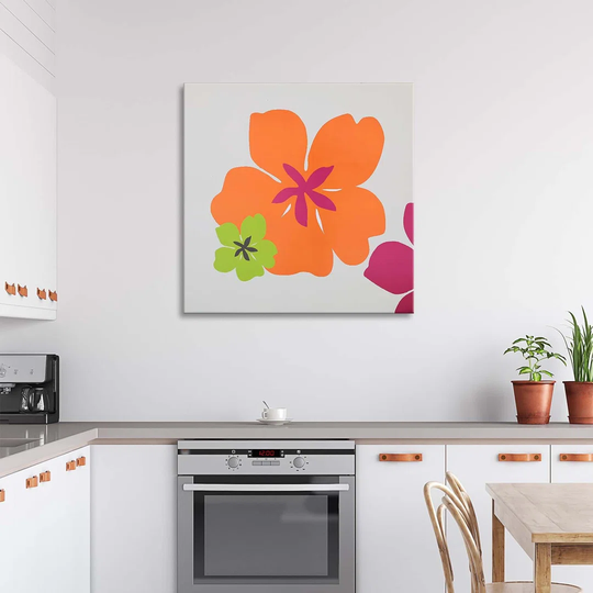 Canvas Print Colourful Flowers Pop Art
