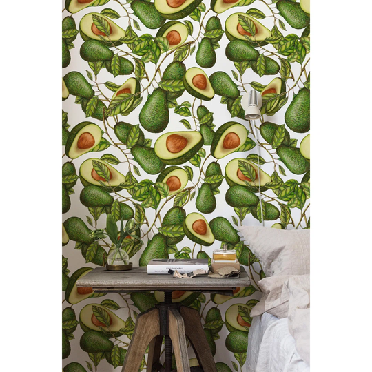 Wallpaper Roll 312X219cm w/Print Mural Kitchen Living/Bedroom-Avocado Branch Botanical Fruitsleaves