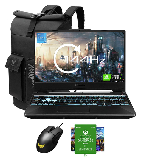 ASUS TUF F15 15.6in i5 16GB 1TB RTX3050 Gaming Laptop Bundle