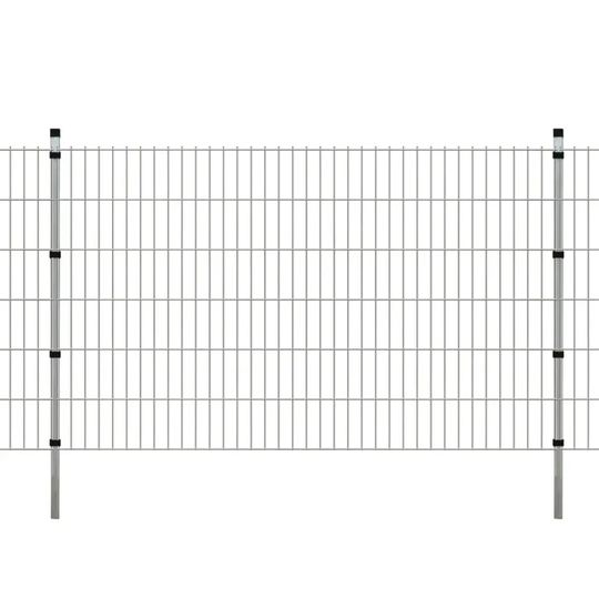 Vidaxl 2D Garden Fence Panels & Posts 2008X1230 Mm 18 M Silver