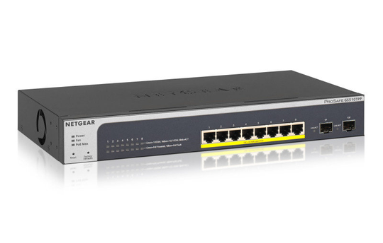 NETGEAR ProSAFE 8-Port PoE+ Gigabit Smart Managed Switch with 2 SFP Ports