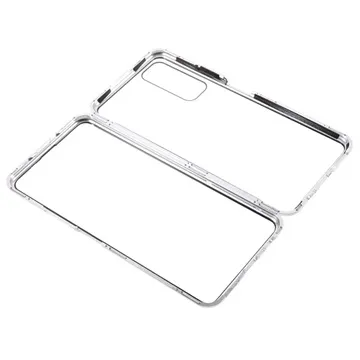 Huawei P Smart 2021 Magnetic Case with Tempered Glass - Silver