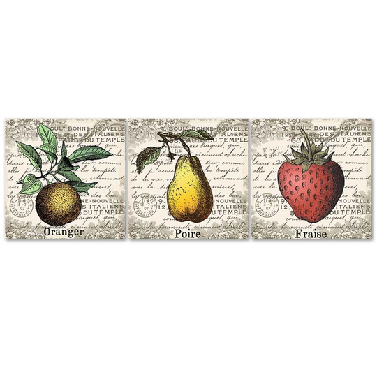Canvas Print Retro Fruits