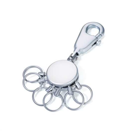 Troika PATENT Keyring keyholder with carabiner and 6 exchangeable rings